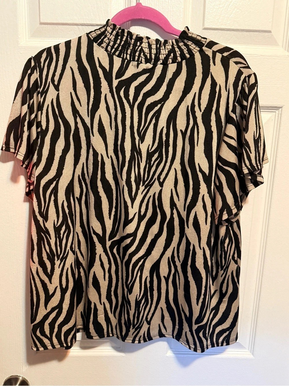 Bacon Apparel Animal Print Short Sleeve Top